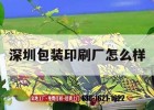 深圳包裝印刷廠(chǎng)怎么樣｜深圳印刷產(chǎn)品包裝